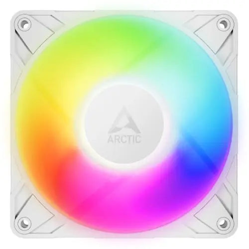 ARCTIC P12 Pro ARGB 120mm PWM Case Fan w/ Cable Splitter, Fluid Dynamic Bearing, 600-3000 RPM, White - HONORABLE VETERANS SOLUTIONS