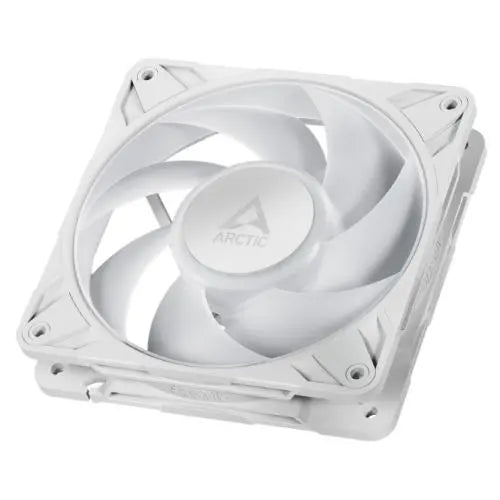 ARCTIC P12 Pro ARGB 120mm PWM Case Fan w/ Cable Splitter, Fluid Dynamic Bearing, 600-3000 RPM, White - HONORABLE VETERANS SOLUTIONS
