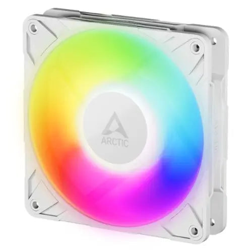ARCTIC P12 Pro ARGB 120mm PWM Case Fan w/ Cable Splitter, Fluid Dynamic Bearing, 600-3000 RPM, White - HONORABLE VETERANS SOLUTIONS