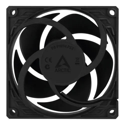 ARCTIC P8 80mm Pressure Optimised PWM PST Case Fan w/ Cable Splitter, Black, Fluid Dynamic, 200-3000 RPM - HONORABLE VETERANS SOLUTIONS