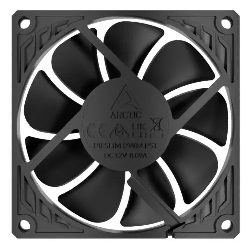 ARCTIC P8 Slim 80mm PWM PST Case Fan w/ Cable Splitter, Black, Fluid Dynamic, 300-3000 RPM - HONORABLE VETERANS SOLUTIONS