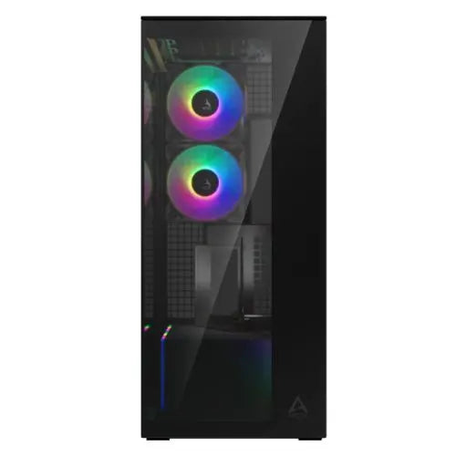 ARCTIC Xtender (VG Mirror Black) Case w/ Mirror Glass Side and Front, E-ATX, 5x ARGB Fans, ARGB PSU Shroud, Mesh Airflow, GPU Vertical Mount, USB-C 10Gbps - HONORABLE VETERANS SOLUTIONS