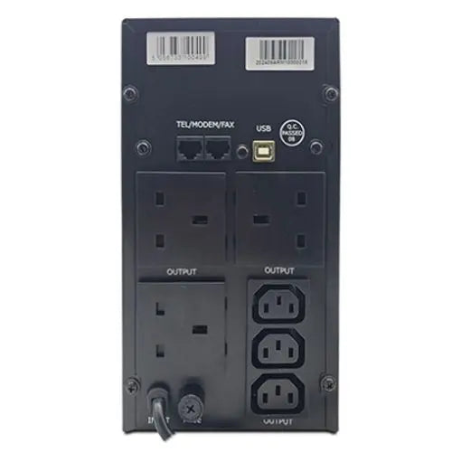 Armour 1000VA UPS, 600W, LCD Display, 3x UK Plug, 2x RJ45, 3x IEC, USB - HONORABLE VETERANS SOLUTIONS