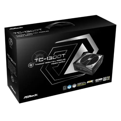 Asrock 1300W Taichi TC-1300T PSU, Fully Modular, 80+ Titanium, Cybenetics Titanium & Lambda A++, ATX 3.1, PCIe 5.1 - HONORABLE VETERANS SOLUTIONS