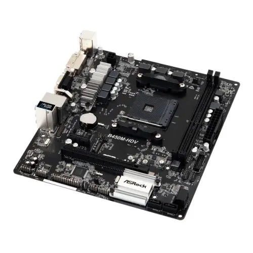 Asrock B450M-HDV R.40, AMD B450, AM4, Micro ATX, 2 DDR4, VGA, DVI, HDMI, M.2 - HONORABLE VETERANS SOLUTIONS