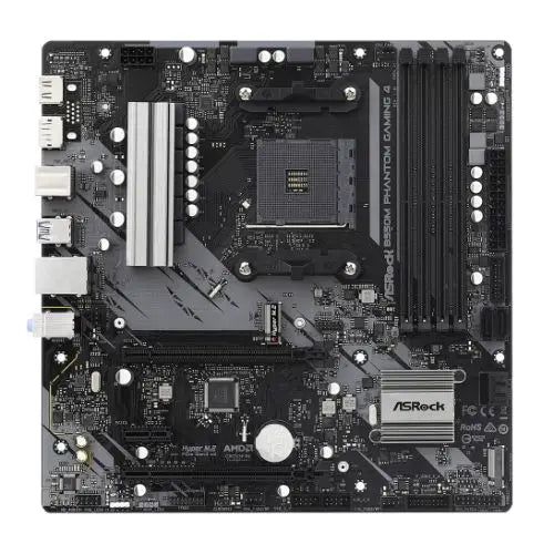 Asrock B550M PHANTOM GAMING 4, AMD B550, AM4, Micro ATX, 4 DDR4, HDMI, DP, XFire, PCIe4, M.2 - HONORABLE VETERANS SOLUTIONS