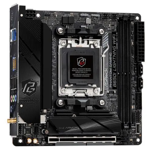 Asrock B650I LIGHTNING WIFI, AMD B650, AM5, Mini ITX, 2 DDR5, HDMI, Wi-Fi 6E, 2.5G LAN, 2x M.2 - HONORABLE VETERANS SOLUTIONS
