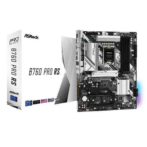 Asrock B760 PRO RS, Intel B760, 1700, ATX, 4 DDR5, HDMI, DP, eDP, 2.5G LAN, PCIe5, 3x M.2, RGB - HONORABLE VETERANS SOLUTIONS