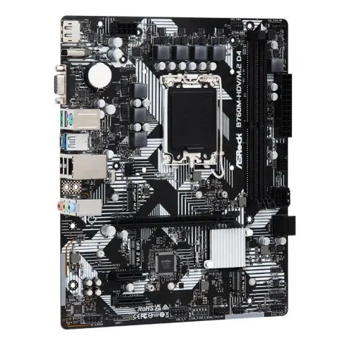 Asrock B760M-HDV/M.2 D4, Intel B760, 1700, Micro ATX, 2 DDR4, VGA, HDMI, DP, GB LAN, PCIe4, 2x M.2 - HONORABLE VETERANS SOLUTIONS
