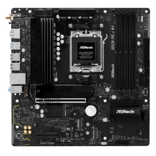 Asrock B850M PRO-A WIFI, AMD B850, AM5, Micro ATX, 4 DDR5, HDMI, DP, Wi-Fi 6E, 2.5G LAN, 3x M.2 - HONORABLE VETERANS SOLUTIONS