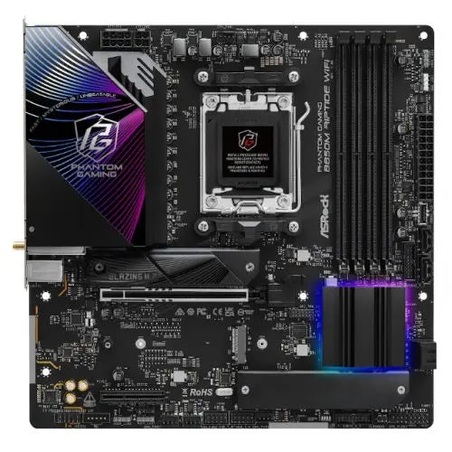 Asrock B850M RIPTIDE WIFI, AMD B850, AM5, Micro ATX, 4 DDR5, HDMI, DP, Wi-Fi 7, 2.5G LAN, RGB, 3x M.2 - HONORABLE VETERANS SOLUTIONS