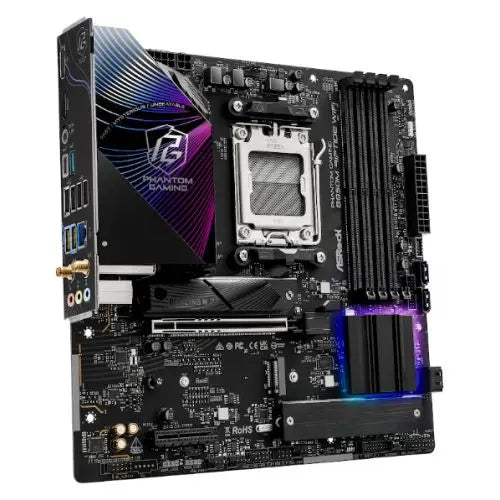 Asrock B850M RIPTIDE WIFI, AMD B850, AM5, Micro ATX, 4 DDR5, HDMI, DP, Wi-Fi 7, 2.5G LAN, RGB, 3x M.2 - HONORABLE VETERANS SOLUTIONS