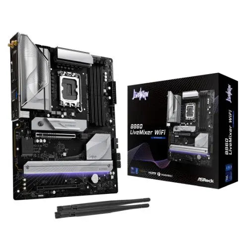 Asrock B860 LIVEMIXER WIFI, Intel B860, 1851, ATX, 4 DDR5, HDMI, DP, TB4, Wi-Fi 6E, 2.5G LAN, RGB, 3x M.2 - HONORABLE VETERANS SOLUTIONS