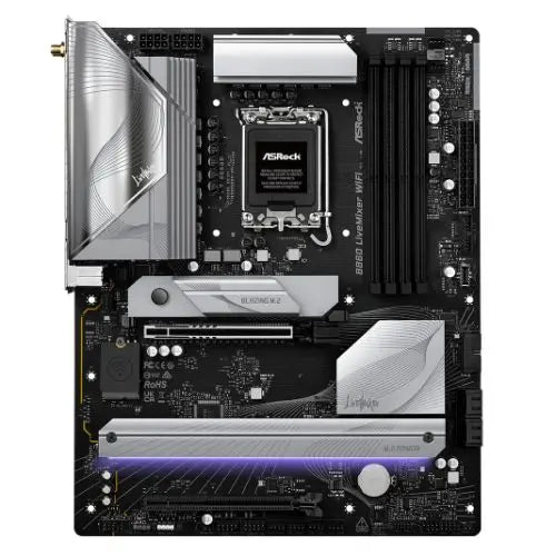 Asrock B860 LIVEMIXER WIFI, Intel B860, 1851, ATX, 4 DDR5, HDMI, DP, TB4, Wi-Fi 6E, 2.5G LAN, RGB, 3x M.2 - HONORABLE VETERANS SOLUTIONS