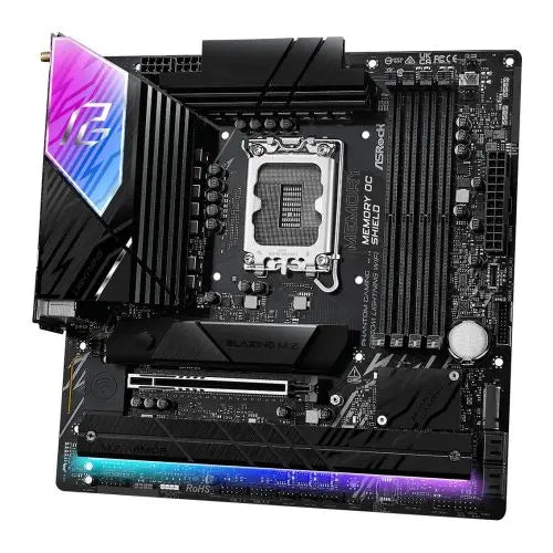 Asrock B860M LIGHTNING WIFI, Intel B860, 1851, Micro ATX, 4 DDR5, HDMI, DP, TB4, Wi-Fi 6E, 2.5G LAN, RGB, 4x M.2 - HONORABLE VETERANS SOLUTIONS