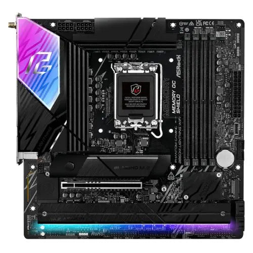 Asrock B860M LIGHTNING WIFI, Intel B860, 1851, Micro ATX, 4 DDR5, HDMI, DP, TB4, Wi-Fi 6E, 2.5G LAN, RGB, 4x M.2 - HONORABLE VETERANS SOLUTIONS