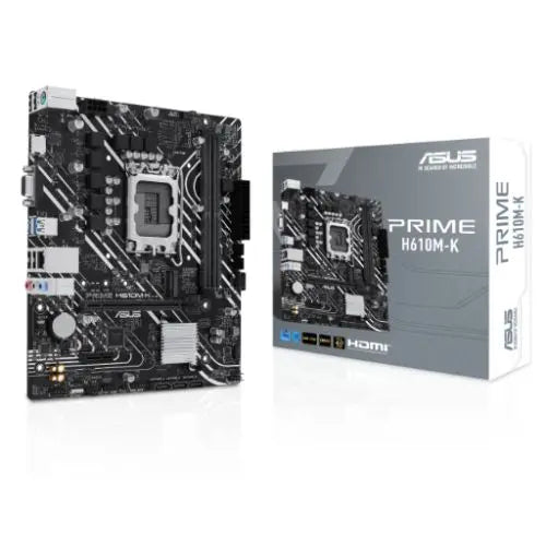 Asus PRIME H610M-K, Intel H610, 1700, Micro ATX, 2 DDR5, VGA, HDMI, PCIe4, 1x M.2 - HONORABLE VETERANS SOLUTIONS