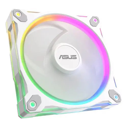 Asus Prime MR120 ARGB 120mm PWM Case Fan, Sleeve Bearing, 28mm Frame, Dual-Sided Lighting, 1600 RPM, White - HONORABLE VETERANS SOLUTIONS