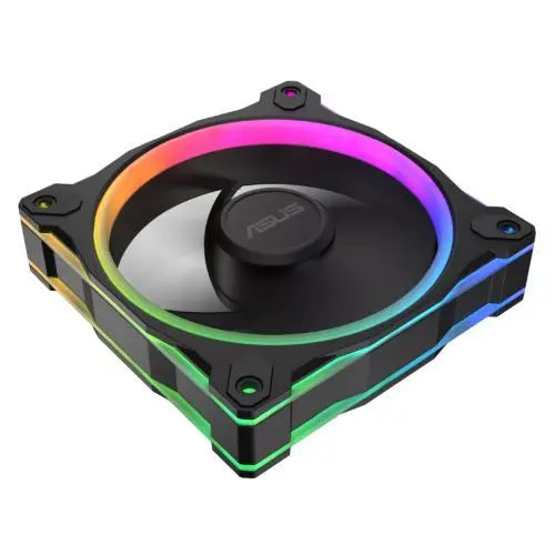 Asus Prime MR120 ARGB Reverse Blade 120mm PWM Case Fans (3 Pack), Sleeve Bearing, 28mm Frame, Dual-Sided Lighting, 1600 RPM, Black - HONORABLE VETERANS SOLUTIONS
