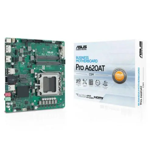 Asus PRO A620AT-CSM - Corporate Stable Model, AMD A620A, AM5, Thin Mini ITX, 2 DDR5, HDMI, DP, LVDS, 19v DC in, 1x M.2 - HONORABLE VETERANS SOLUTIONS