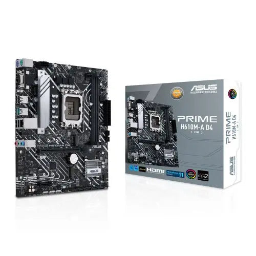 Asus PRO H610M-C D4-CSM - Corporate Stable Model, Intel H610, 1700, Micro ATX, 2 DDR4, VGA, HDMI, DP, PCIe4, 1x M.2 - HONORABLE VETERANS SOLUTIONS