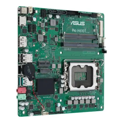 Asus PRO H610T-CSM - Corporate Stable Model, Intel H610, 1700, Thin Mini ITX, 2 DDR5 SO-DIMM, HDMI, DP, LVDS, 19v DC in, 1x M.2 - HONORABLE VETERANS SOLUTIONS