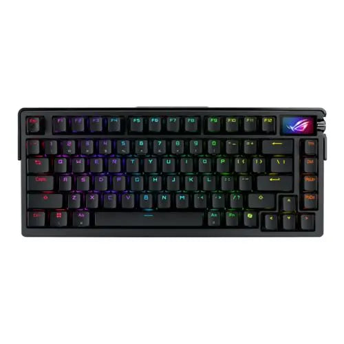 Asus ROG AZOTH Extreme Compact 75% Mechanical RGB Gaming Keyboard, Wireless/Btooth/USB, NX Snow Switches, 8000Hz, OLED Display, Control Knob - HONORABLE VETERANS SOLUTIONS