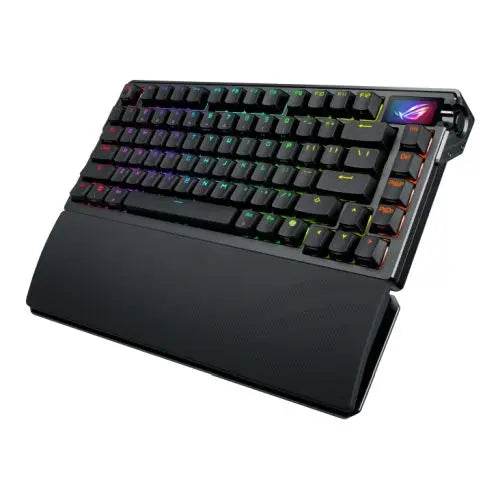 Asus ROG AZOTH Extreme Compact 75% Mechanical RGB Gaming Keyboard, Wireless/Btooth/USB, NX Snow Switches, 8000Hz, OLED Display, Control Knob - HONORABLE VETERANS SOLUTIONS