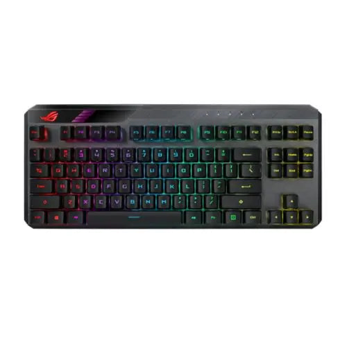 Asus ROG CLAYMORE II RGB Mechanical Gaming Keyboard w/ PBT Keycaps, Wired/Wireless, RX Red Mechanical Switches, Fully Programmable Keys, Detachable Numpad & Wrist Rest - HONORABLE VETERANS SOLUTIONS