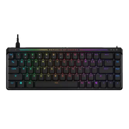 Asus ROG FALCHION ACE HFX Compact 65% Analog RGB Gaming Keyboard, Wired (Dual USB-C), ROG HFX Magnetic Switches, Rapid Trigger, Touch Panel - HONORABLE VETERANS SOLUTIONS