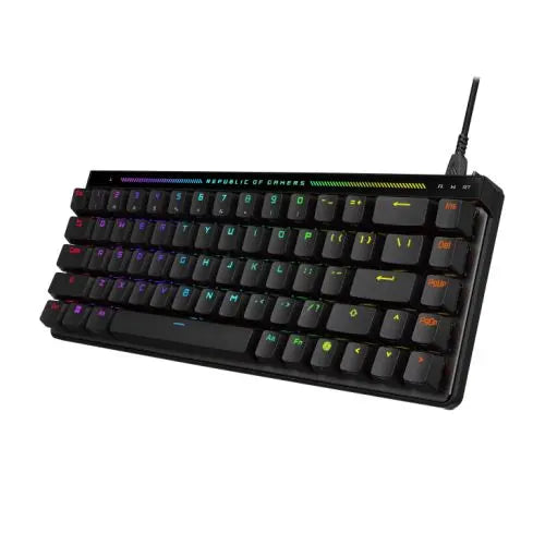 Asus ROG FALCHION ACE HFX Compact 65% Analog RGB Gaming Keyboard, Wired (Dual USB-C), ROG HFX Magnetic Switches, Rapid Trigger, Touch Panel - HONORABLE VETERANS SOLUTIONS
