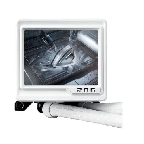 Asus ROG Ryujin III 360 ARGB Extreme 360mm Liquid CPU Cooler, 3x Enhanced Magnetic ROG ARGB Fans, Upgraded Customisable 3.5" LCD Display, White - HONORABLE VETERANS SOLUTIONS