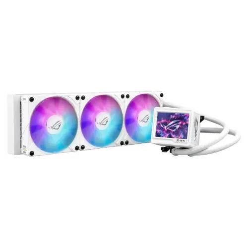 Asus ROG Ryujin III 360 ARGB Extreme 360mm Liquid CPU Cooler, 3x Enhanced Magnetic ROG ARGB Fans, Upgraded Customisable 3.5" LCD Display, White - HONORABLE VETERANS SOLUTIONS