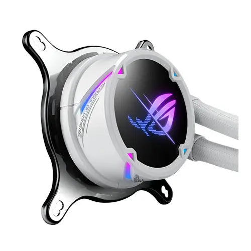 Asus ROG STRIX LC II 240 ARGB Liquid CPU Cooler, 240mm, 7th Gen Asetek Pump, 2 x ARGB PWM Fans & ARGB Pump Cover, White - HONORABLE VETERANS SOLUTIONS
