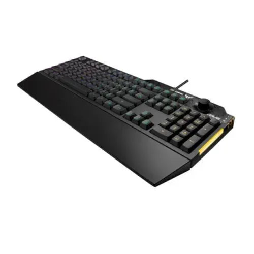 Asus TUF GAMING K1 RGB Keyboard with Volume Knob, 19-key Rollover, Side Light Bar & Armoury Crate, Spill Resistant, Detachable Wrist Rest - HONORABLE VETERANS SOLUTIONS