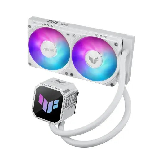 Asus TUF Gaming LC III 240 ARGB Liquid CPU Cooler, 240mm Radiator, ARGB Logo, 2x ARGB PWM Fans, White - HONORABLE VETERANS SOLUTIONS