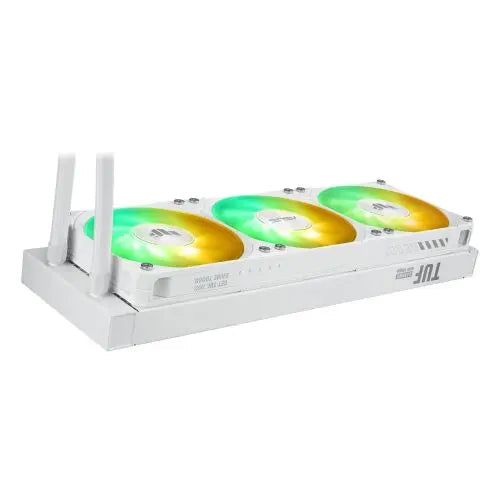Asus TUF Gaming LC III 360 ARGB LCD White Edition Liquid CPU Cooler, 360mm Radiator, Customisable 2.8" LCD, 3x ARGB PWM Fans - HONORABLE VETERANS SOLUTIONS