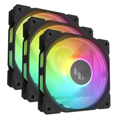 Asus TUF Gaming TR120 ARGB 120mm PWM Case Fans (3 Pack), Hydraulic Bearing, 28mm Frame, Double-layer LED Matrix Design, 2000 RPM, Black - HONORABLE VETERANS SOLUTIONS