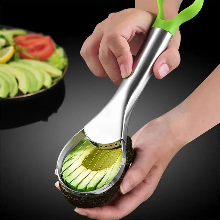 Avocado Slicer 2 In 1 Stainless Steel Avocado Cutter Peeler Knife Pitaya Kiwi Slicer Peeler Kitchen Gadget Fruit Vegetable Tools - HONORABLE VETERANS SOLUTIONS