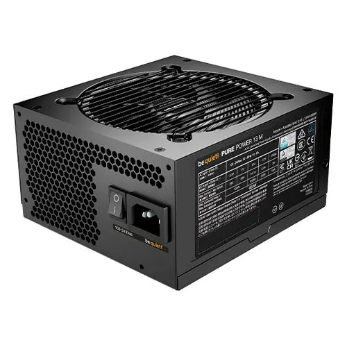 Be Quiet! 650W Pure Power 13 M PSU, Fully Modular, Semi-Passive Fan, 80+ Gold, ATX 3.1, PCIe 5.1 - HONORABLE VETERANS SOLUTIONS