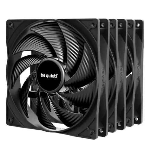 Be Quiet! BL138 Pure Wings 3 PWM High Speed 140mm Case Fans (3 Pack), Rifle Bearing, 1800 RPM, Black - HONORABLE VETERANS SOLUTIONS