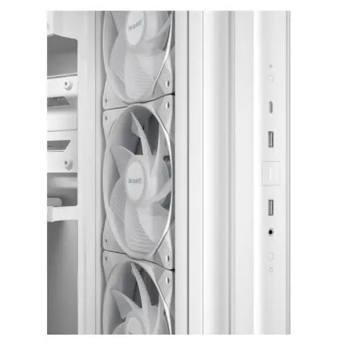 Be Quiet! Light Base 500 LX ARGB Gaming Case w/ Glass Front & Side, ATX, 4x ARGB Fans & ARGB Hub, USB-C 10Gbps, Asus BTF Compatible, White - HONORABLE VETERANS SOLUTIONS