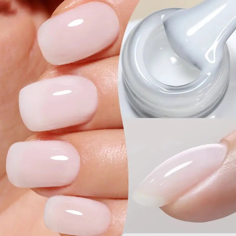 BORN PRETTY 10ml Milky Jelly White Gel Nail Polish Translucent Semi Permanent Soak Off UV LED Gel Varnish Manicure Nail Art - HONORABLE VETERANS SOLUTIONS