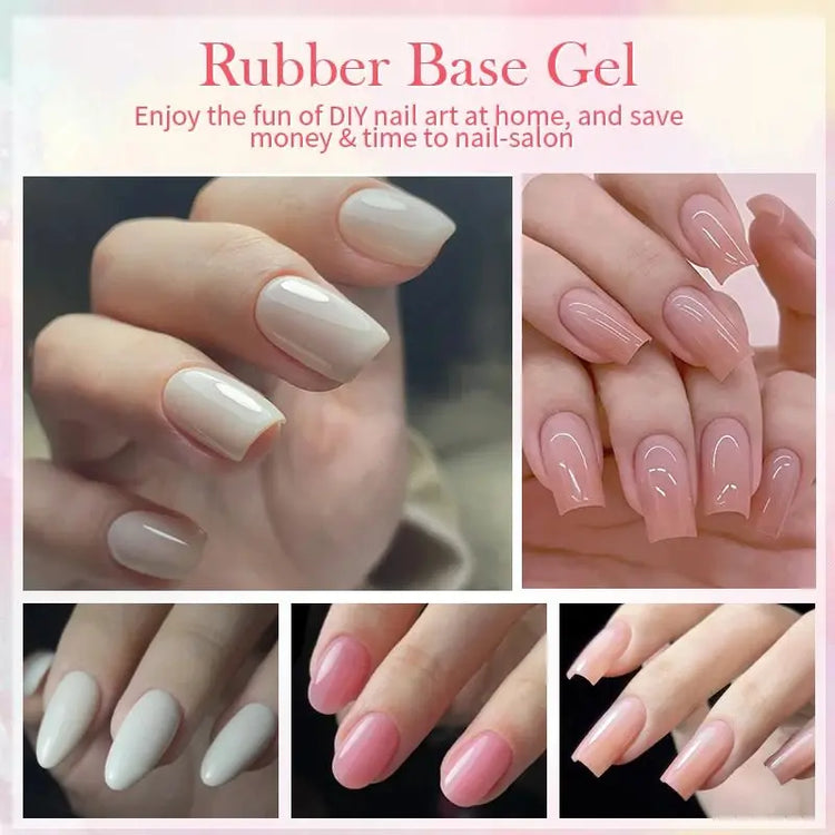 BORN PRETTY 15ml Milky Pink Rubber Base Gel Nail Polish Glitter Semi-Permanent Varnish Soak Off Self Leveling UV LED Polish - HONORABLE VETERANS SOLUTIONS