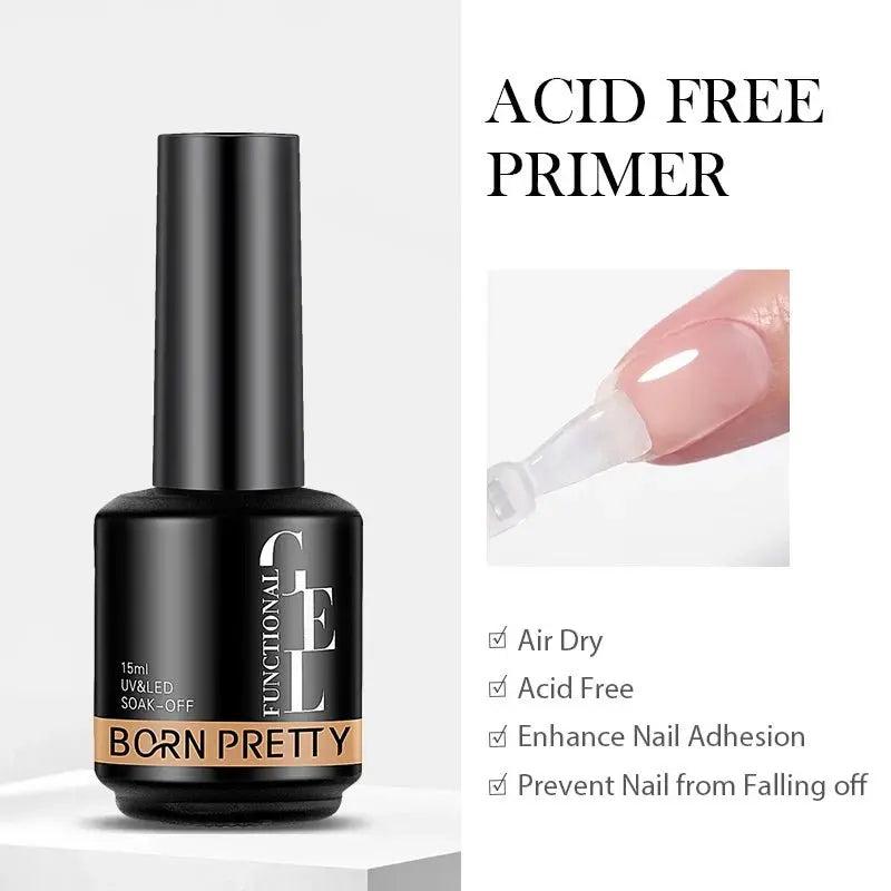 BORN PRETTY 15ml Milky Pink Rubber Base Gel Nail Polish Glitter Semi-Permanent Varnish Soak Off Self Leveling UV LED Polish - HONORABLE VETERANS SOLUTIONS