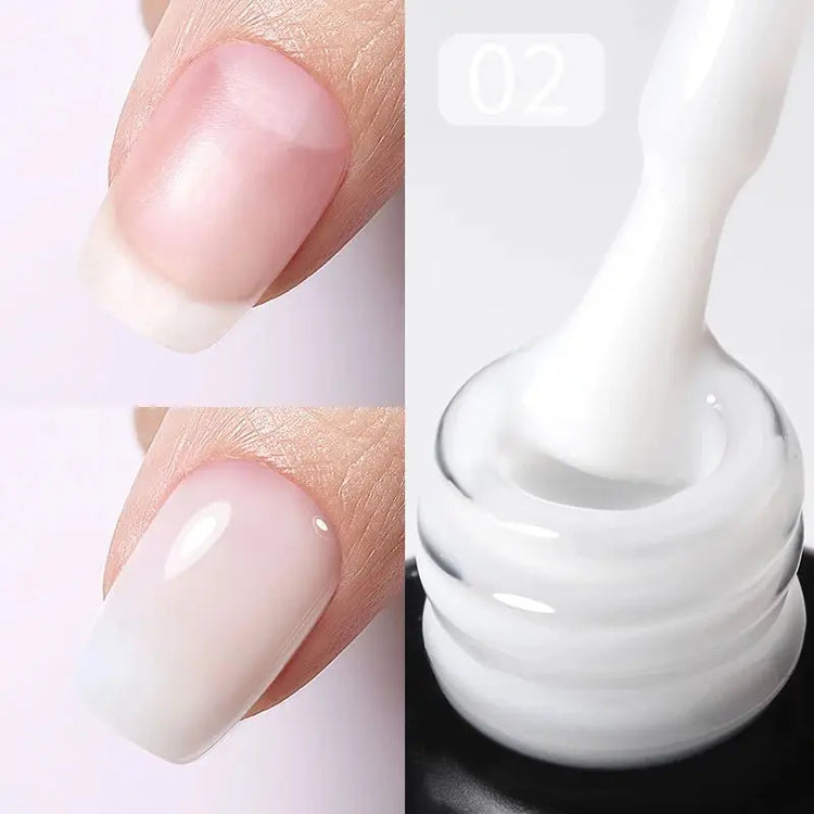 BORN PRETTY 15ml Milky Pink Rubber Base Gel Nail Polish Glitter Semi-Permanent Varnish Soak Off Self Leveling UV LED Polish - HONORABLE VETERANS SOLUTIONS