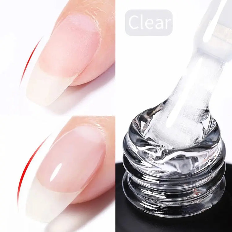 BORN PRETTY 15ml Milky Pink Rubber Base Gel Nail Polish Glitter Semi-Permanent Varnish Soak Off Self Leveling UV LED Polish - HONORABLE VETERANS SOLUTIONS
