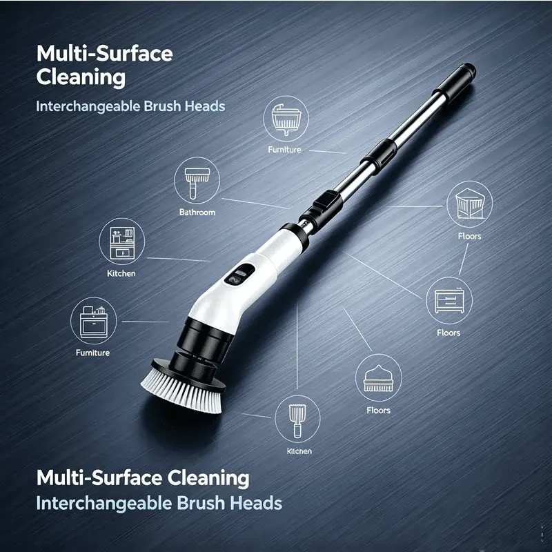 Cordless Household Spin Scrubber Kitchen Gadgets Hair Brushes Bathroom Broom Toilet Multipurpose Cleaning Brush Electric Mops - HONORABLE VETERANS SOLUTIONS