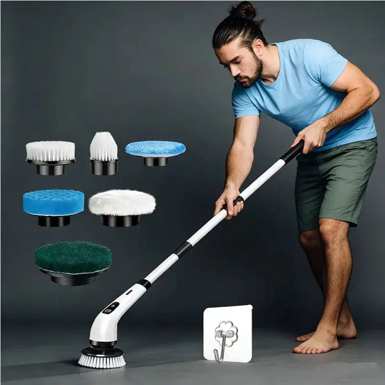 Cordless Household Spin Scrubber Kitchen Gadgets Hair Brushes Bathroom Broom Toilet Multipurpose Cleaning Brush Electric Mops - HONORABLE VETERANS SOLUTIONS