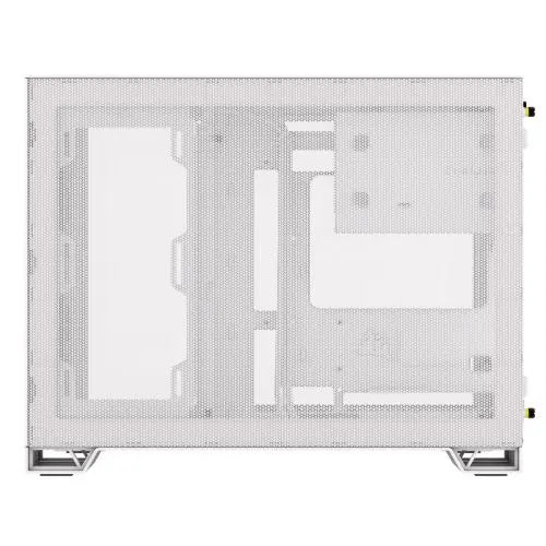 Corsair 2500D Airflow Dual Chamber Gaming Case w/ Glass Window, Micro ATX, Fully Mesh Panelling, USB-C, Asus BTF Compatible, White - HONORABLE VETERANS SOLUTIONS